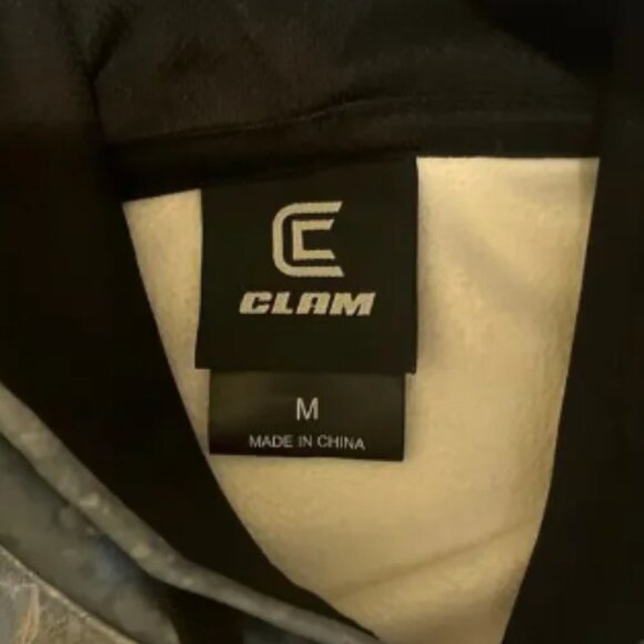Clam Pro Icearmour Fishing Hoodie Sweatshirt Mens Medium Blue White Outdoorsman - Picture 7 of 9